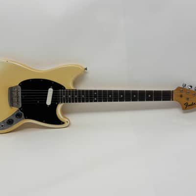 Fender Musicmaster 1976 - Olympic White Gone Yellow image 3
