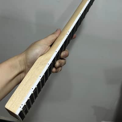 24fret 25.5inch satin Maple electric guitar neck parts Replace lock nut rosewood image 3