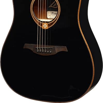 Lag Tramontane T118D-BLK Acoustic Guitar with Solid Cedar Top image 2