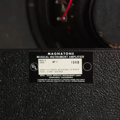 Magnatone Model MP-1 Tube Amplifier (1966), ser. #1568. imagen 13