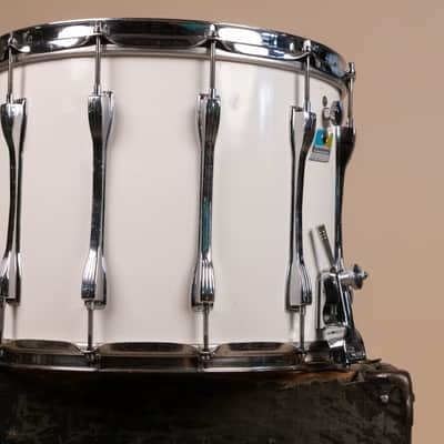 1980s Ludwig 12x14 White Cortex Challenger Series Parade Drum image 8