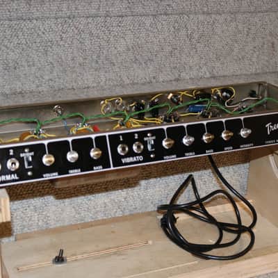 Vintage Original 1960s Blackface Fender Tremolux Tube Amp Chassis Project image 3