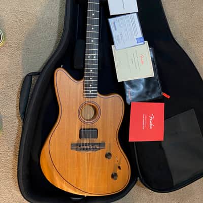 Fender American Acoustasonic Jazzmaster All-Mahogany 2022 - Present - Natural image 6