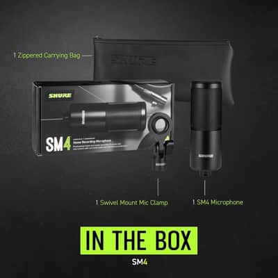 Shure SM4 Condenser Microphone with Mount Large Diaphragm Condenser Mic image 5