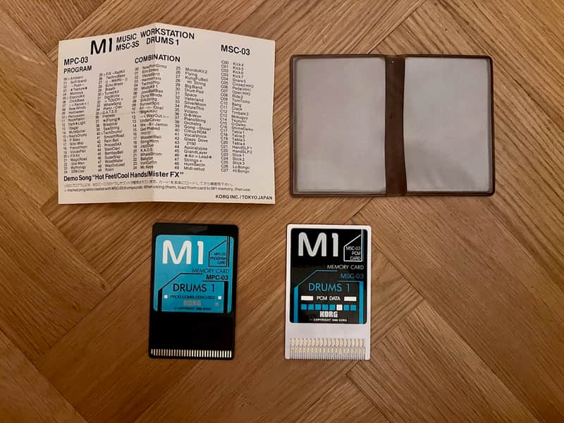 Korg M1 Memory Cards - Set of 7 for M1, M1R, T1, T3, T3, M3R image 1
