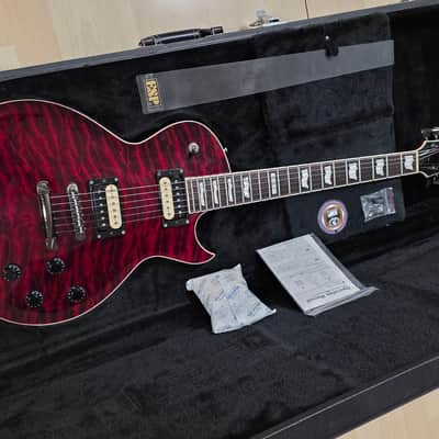 ESP Eclipse II Singlecut AAA Quilt Top 4-Knob LP Seymour Duncan HH Pro Artist Studio Red Guitar MIJ Japan STBC image 6