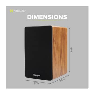 Knox Gear LP1 Powered Bookshelf Bluetooth Speakers (Wood Finish) image 4