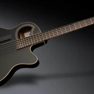 Warwick RockBass Alien Deluxe Hybrid Thinline, 5-String - Solid Black Satin image 2