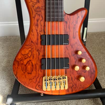 Schecter Stiletto Studio-5 FL Active Fretless 5-String Bass 2010s - Honey Satin image 2
