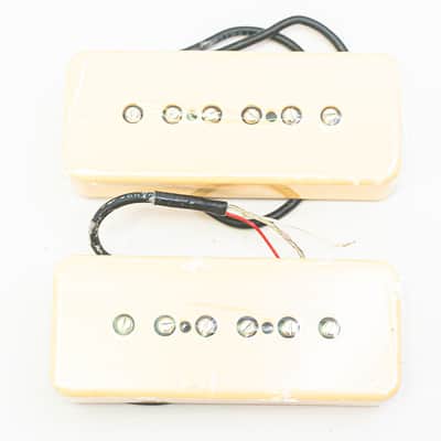 P90 Soapbar Pickup Set – Neck & Bridge (Cream, Korea-Made, New) image 1
