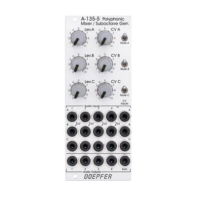 Doepfer A-135-5 Polyphonic Mixer + Suboctave Generator [DEMO]