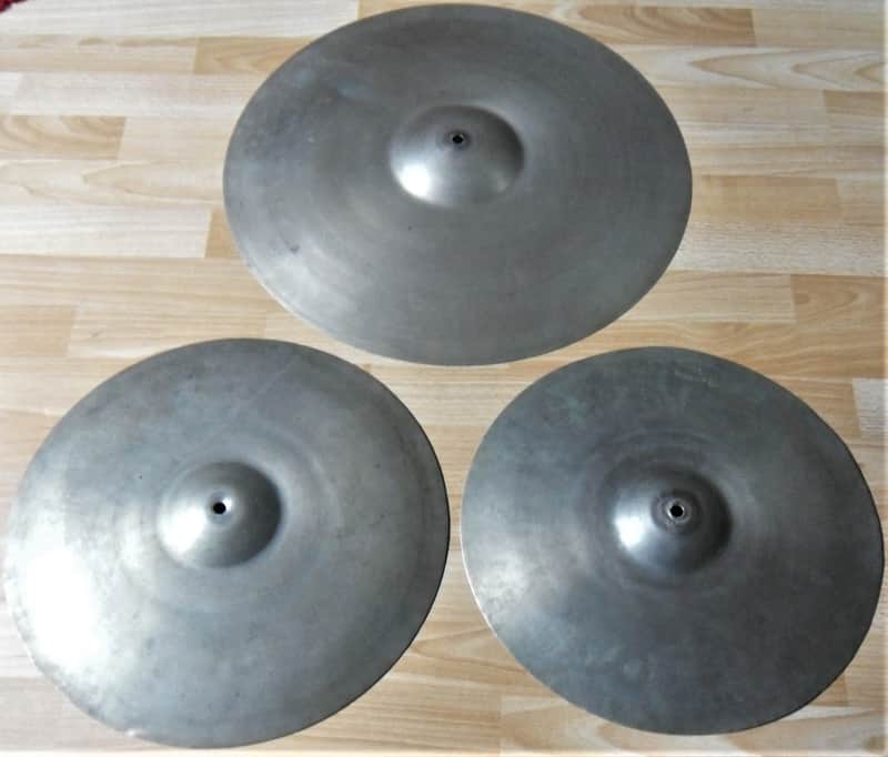 Vintage Besson 20, 16, 15 Becken Set orig. 50ties cymbals made in England - rare image 1