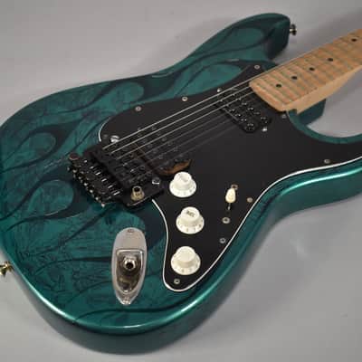 "Fender" Partscaster Stratocaster HH | Green Flame Finish image 7