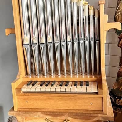 Medieval/Renaissance style Portative Organ two chromatic octaves. image 8