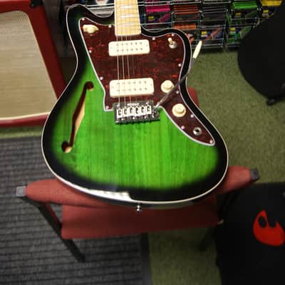 Revelation RJT-60 M TL semi acoustic guitar in greenburst image 23