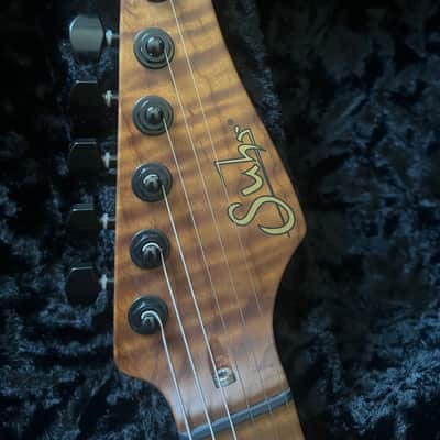 Suhr Modern Antique Vintage Yellow with Roasted Flame Maple Neck, WOW! image 7