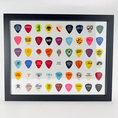 Plectrum Spectrum ™ 11" x 14" Guitar Pick Display Frame CLEAR- HOLDS 54 Guitar Picks FRAME INCLUDED image 1