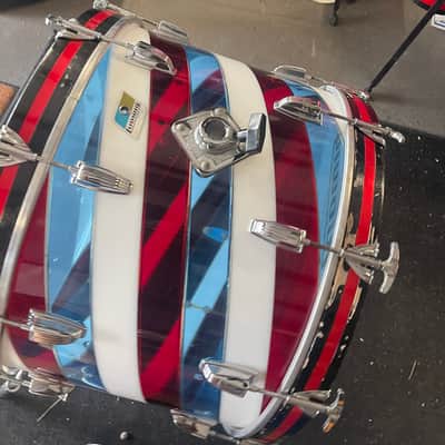 Ludwig Vistalite B/O RWB Bicentennial 22 in Bass Drum image 3