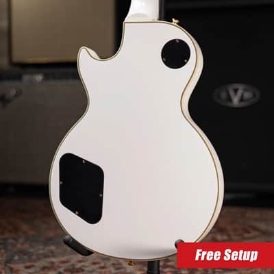 Epiphone Les Paul Custom Electric Guitar - Alpine White with Gig Bag image 2