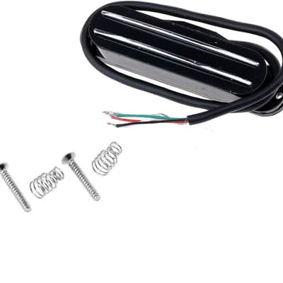 Dual Hot Rail Pickup High Output Guitar Single Coil Sized Humbucker for Fender Squier Strat Electric Guitar, Black image 1