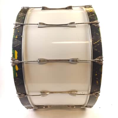 Ludwig 14x28"Virgin 6Ply Maple White Cortex Concert Bass Drum 12Lugs Marching70s image 4
