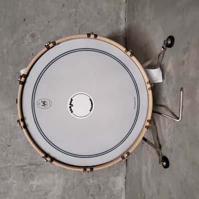 A&F Drum Co. Gunshot Snare 2021 Raw Brass With Wood Hoops image 5