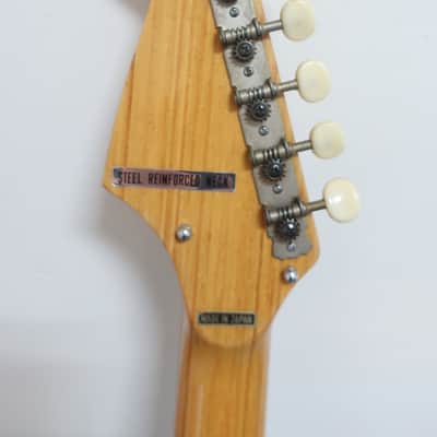 Vintage 1960s Teisco Guitar Tulip Model E-110 2 PU Clean Rare Sunburst image 9