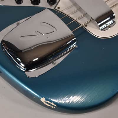 1965 Fender Jazz Bass Lake Placid Blue Finish Left-Handed Electric Bass w/OHSC image 7