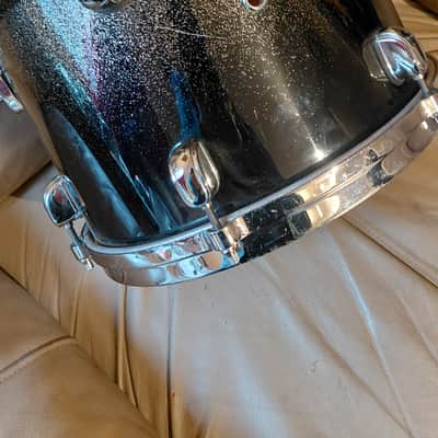 Tama Starclassic Performer B/B (Bch bubinga) Rack Tom 12x9 - Black Sparkle Fade image 2