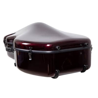 Crossrock 4/4 Cello Case Composite Carbon Fiber Hardshell with Shoulder Straps, Red image 4