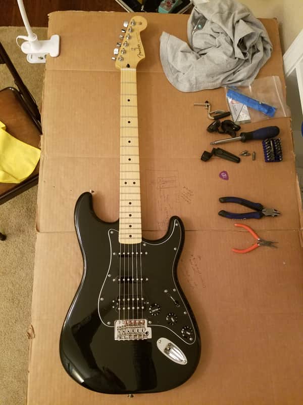 2018 Fender FSR Stratocaster Standard HSS Black MIM Mexican Mexico