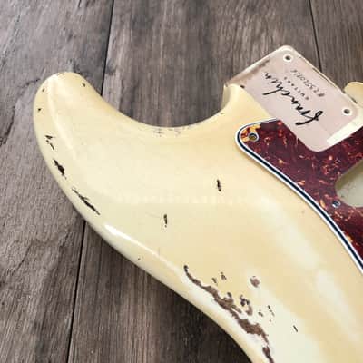 FRANCHIN Mercury guitar body Heavy Relic Aged Vintage White 100% Nitro Lacquer Cracks SSS Poplar Stratocaster-Strat-S-Style Made in Italy - Stock piece #23520926 image 9