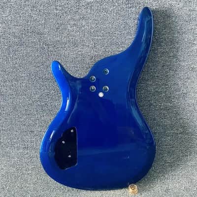 Gloss Blue 4 String Bass Basswood Body image 4