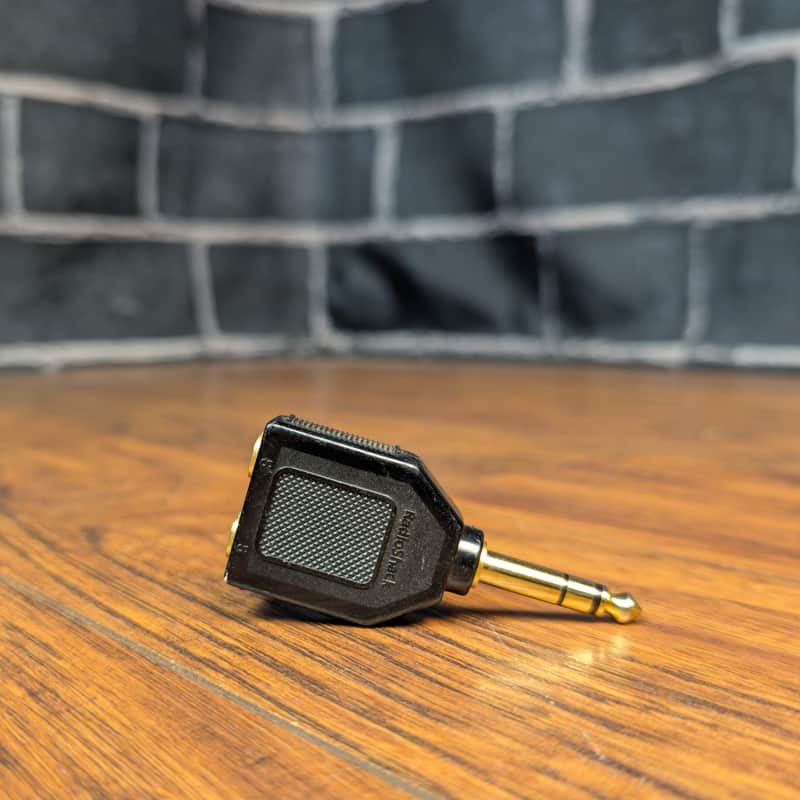 RadioShack TRS Dual 1/4" to Single 1/4" TRS Adapter – Pro Audio Signal Combiner/Splitter – Studio, Live, and Instrument Use image 1