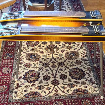 1939 Gibson 8/7 Grande Console Dual Neck Steel Guitar Sunburst image 3