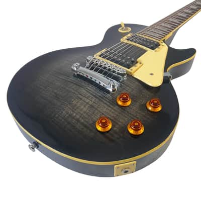 2000 Epiphone 7-String Les Paul - Transparent Black image 3