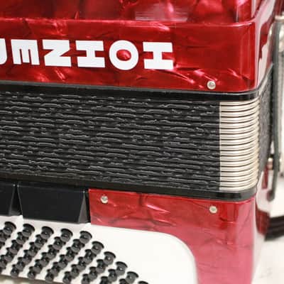 Hohner Student 120 Accordion in Red Pearloid w/ Case image 15