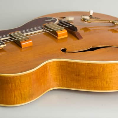 Epiphone Zephyr Deluxe Regent Arch Top Hollow Body Electric Guitar (1950), ser. #85369, original brown hard shell case. image 15