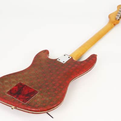 1964 Hofner Galaxy 176 Electric Guitar - Super Rare Red & Gold Vinyl Body with 3 Staple Pickups! image 11