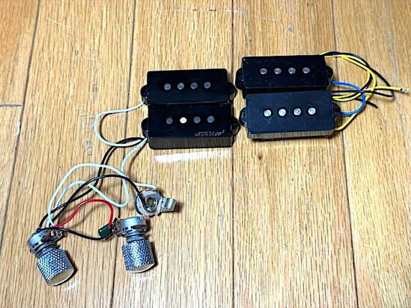 Wilkinson P-Bass Alnico Pickup w/ Harness & Squier P-Bass Pickup, Both In Excellent Condition image 1