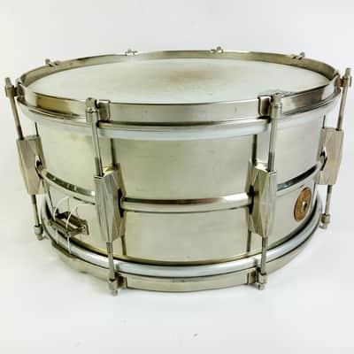 Gretsch 6.5x14"Broadkaster Nickel-Brass NOB Snare Drum 8Lug Vintage 1949-50 RARE image 9