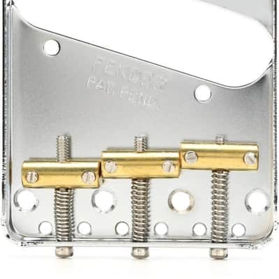 Fender 3-saddle American Vintage Telecaster Bridge Assembly - Chrome image 2