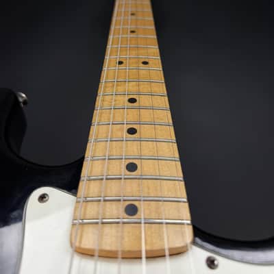 1998 Squier Fat Strat Maple Neck - Black image 4