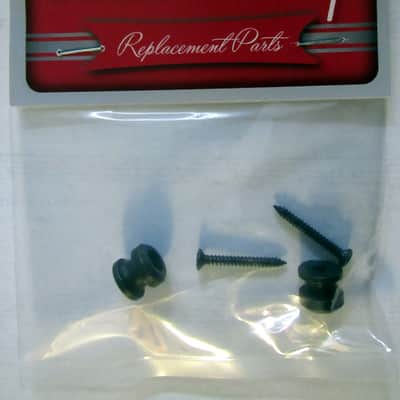 Schaller Original-Style Strap Lock Buttons BLACK - True Custom Shop image 2