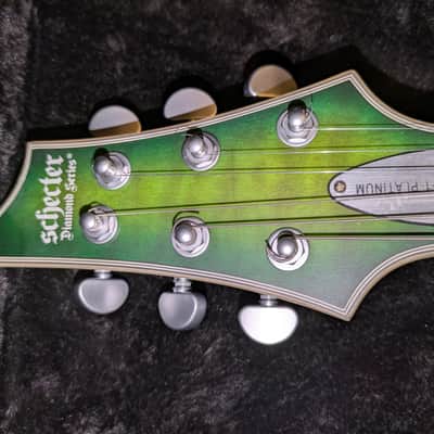 Schecter C-1 Platinum with Rosewood Fretboard 2022 - Present - Satin Green Burst image 3