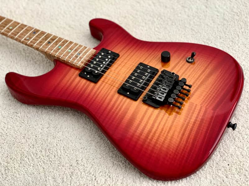 Charvel USA Custom Shop San Dimas Flame Maple Top  Cherry Burst image 1