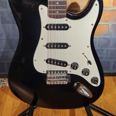 Lotus S-Style Electric Guitar Black New Strings Set Up image 7