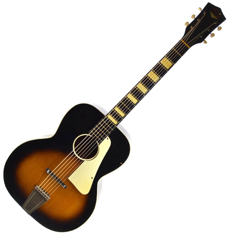 Vintage 1950s Kay L1648 5160 Acoustic Guitar - Brown Sunburst image 1
