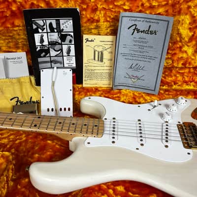 RARE 2001 Fender Custom Shop 1956 reissue stratocaster | NOS White Blonde, Original Fender G&G Hardcase and paper image 6
