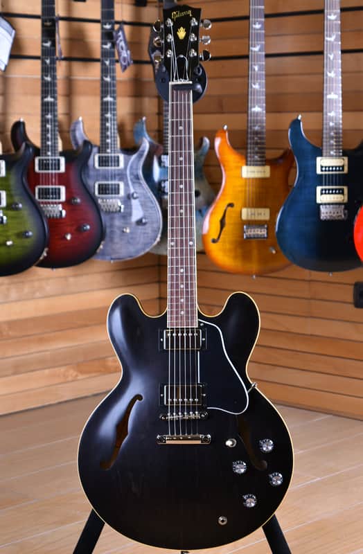 Gibson ES-335 Satin Trans Black image 1